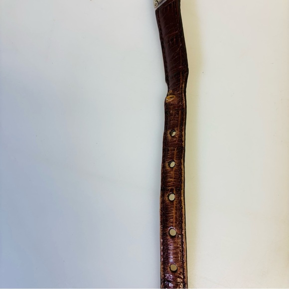 Brighton’s Women’s 90307 Silver Leather Croc Embossed Silver accent Belt medium - Picture 12 of 12